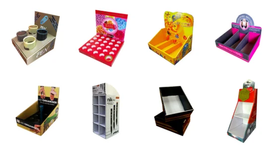 Cardboard Paper Corrugated Storage Supermarket Store Wine Retail Hook Stand Shelf Rack Floor Display