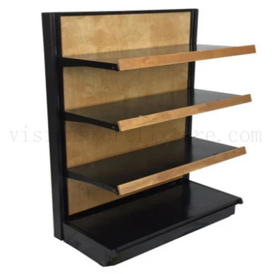 Grocery Wood Wine Retail Store Fixture Gondola Display Rack