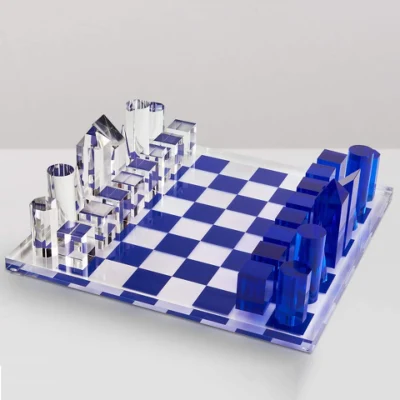 BSCI Factory Customized Logo Acrylic Chess Set